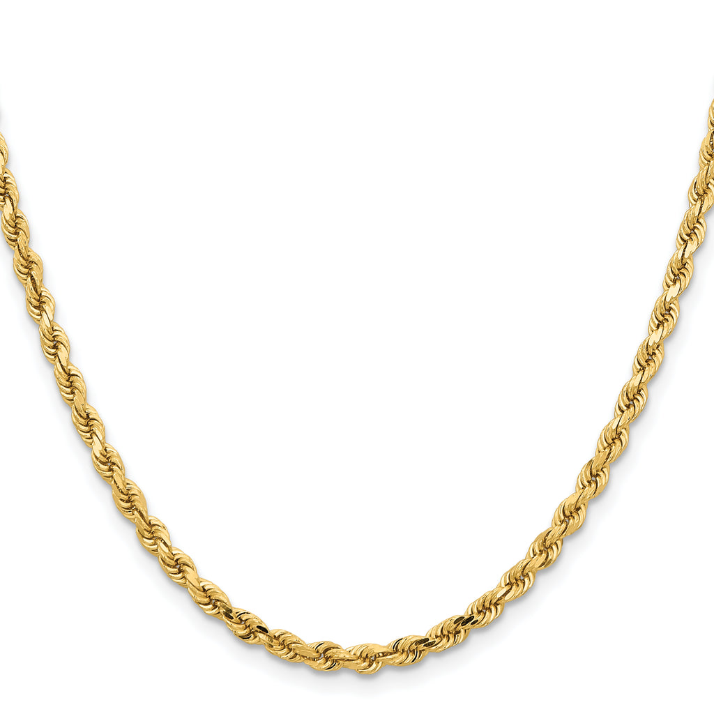 3.75mm 10K Yellow Gold Diamond-Cut Rope Chain - Sophia Jewelers