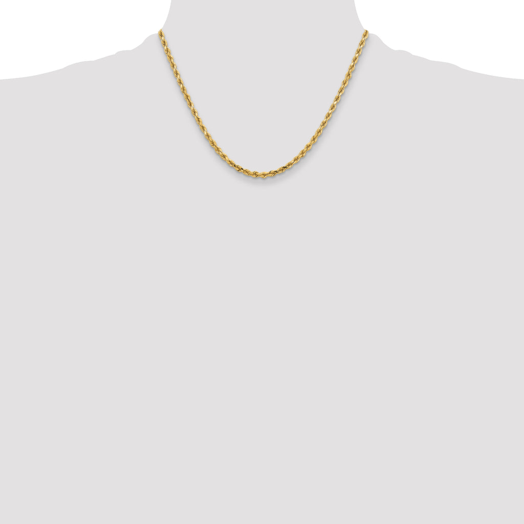 3.75mm 10K Yellow Gold Diamond-Cut Rope Chain - Sophia Jewelers