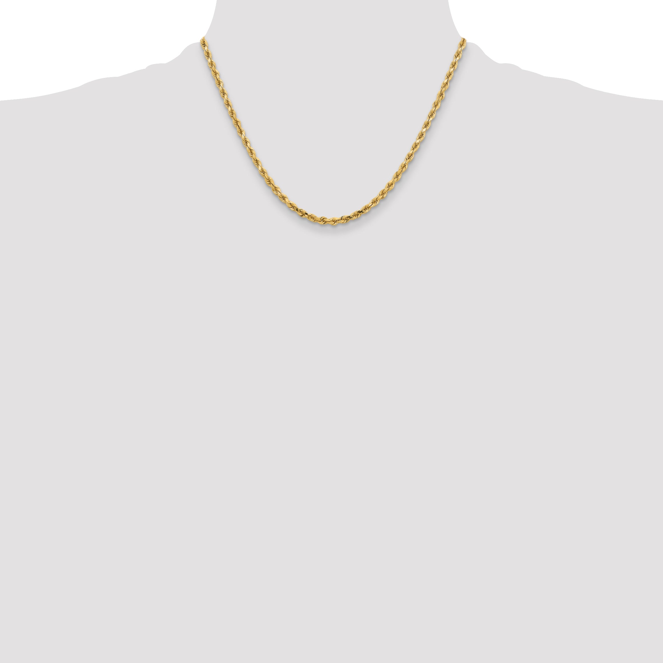 3.75mm 10K Yellow Gold Diamond-Cut Rope Chain - Sophia Jewelers