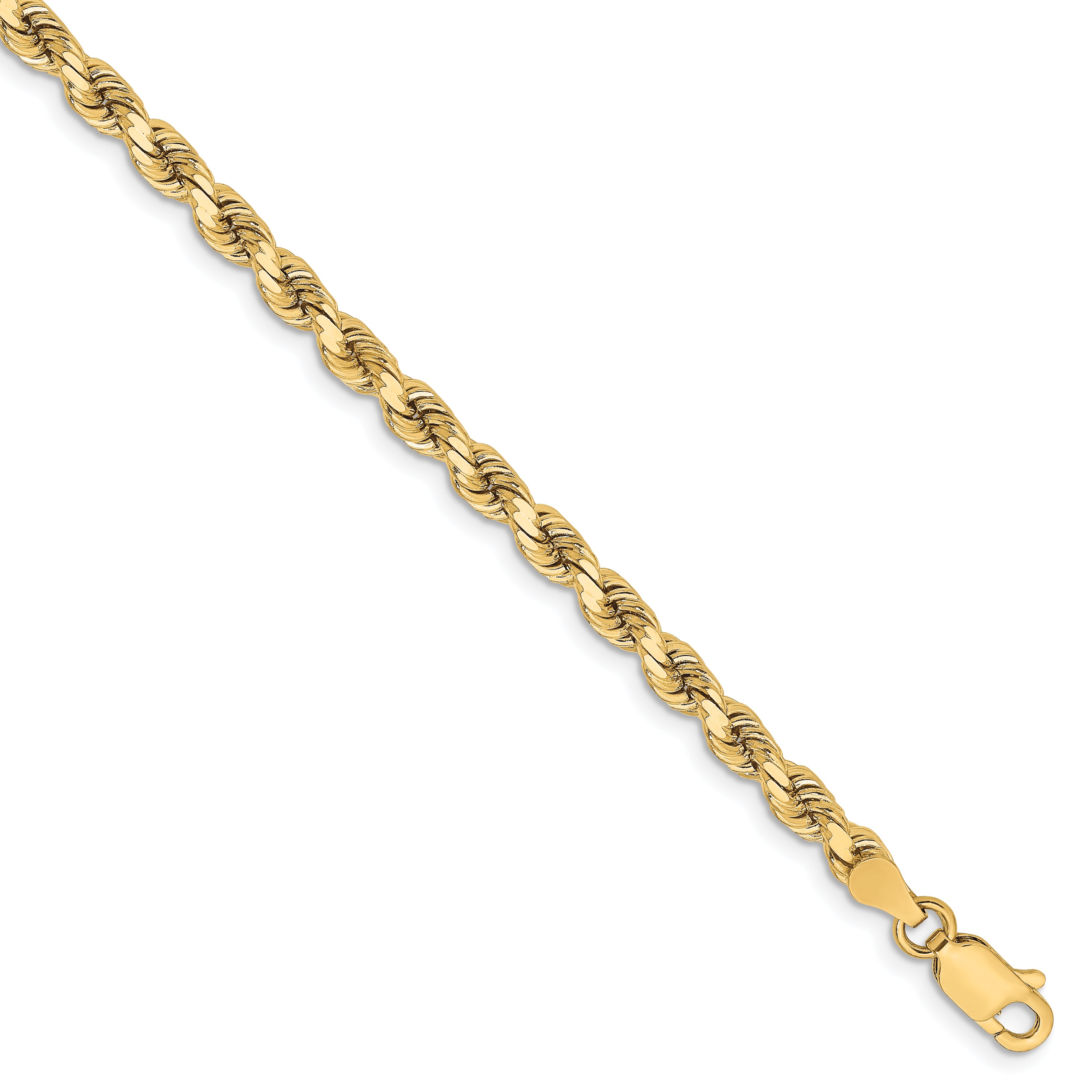 10K 3.75mm Diamond-Cut Rope Chain Main image