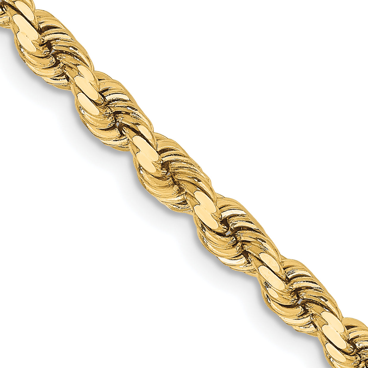 3.75mm 10K Yellow Gold Diamond-Cut Rope Chain - Sophia Jewelers Main image