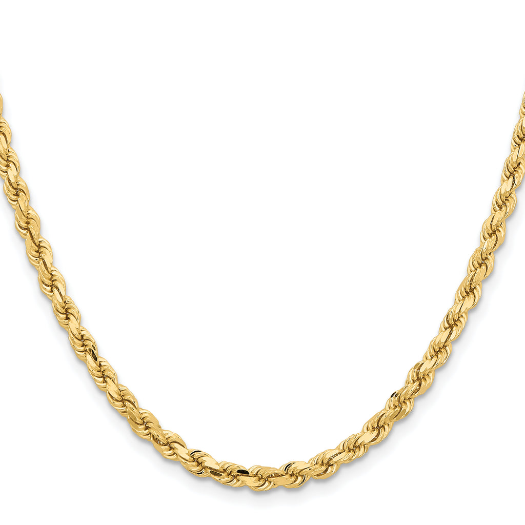 4.25mm 10K Yellow Gold Diamond-Cut Rope Chain - Sophia Jewelers