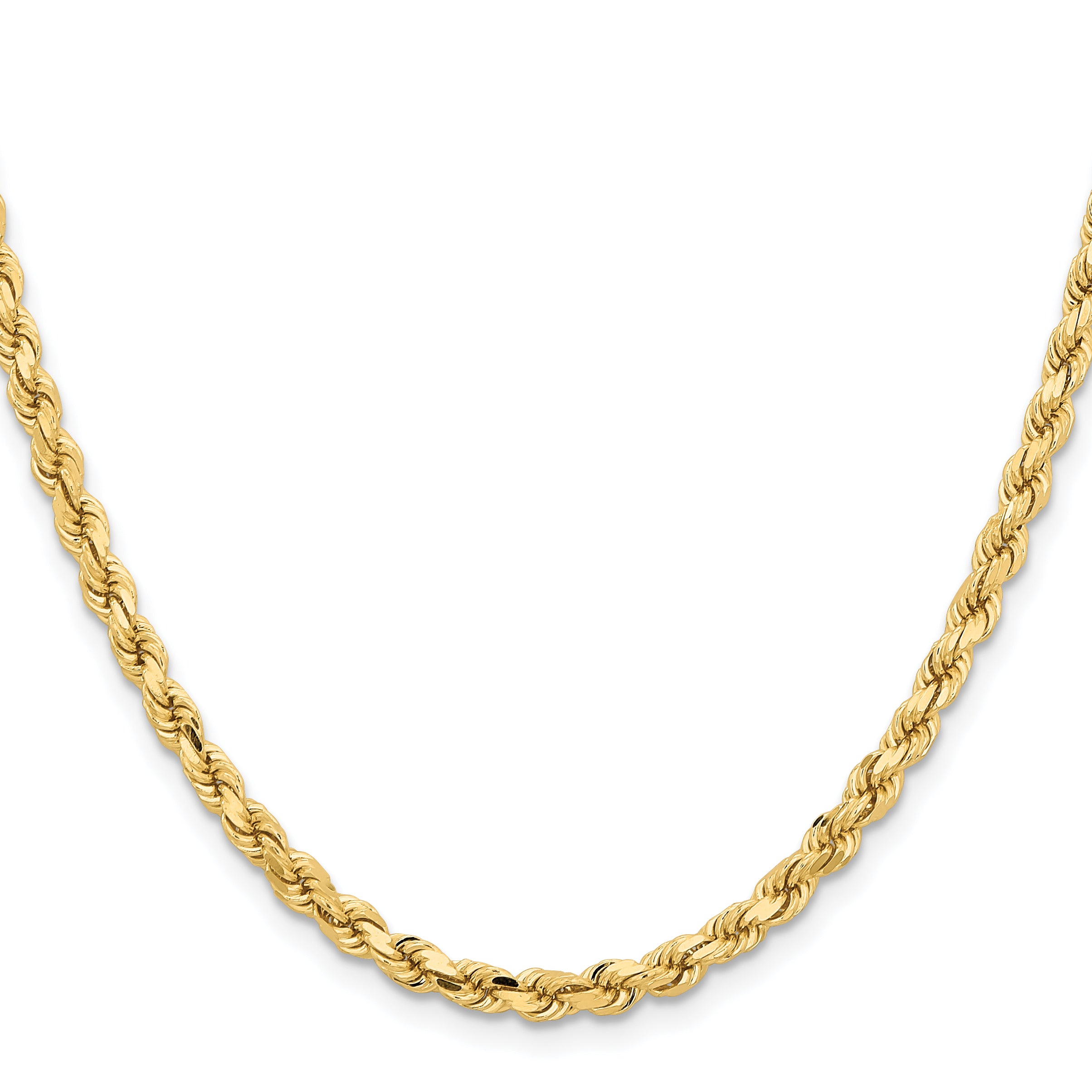 4.25mm 10K Yellow Gold Diamond-Cut Rope Chain - Sophia Jewelers