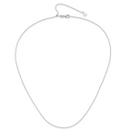 10K White Gold Adjustable 1mm D/C Cable Chain