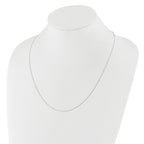 10K White Gold Adjustable 1mm D/C Cable Chain