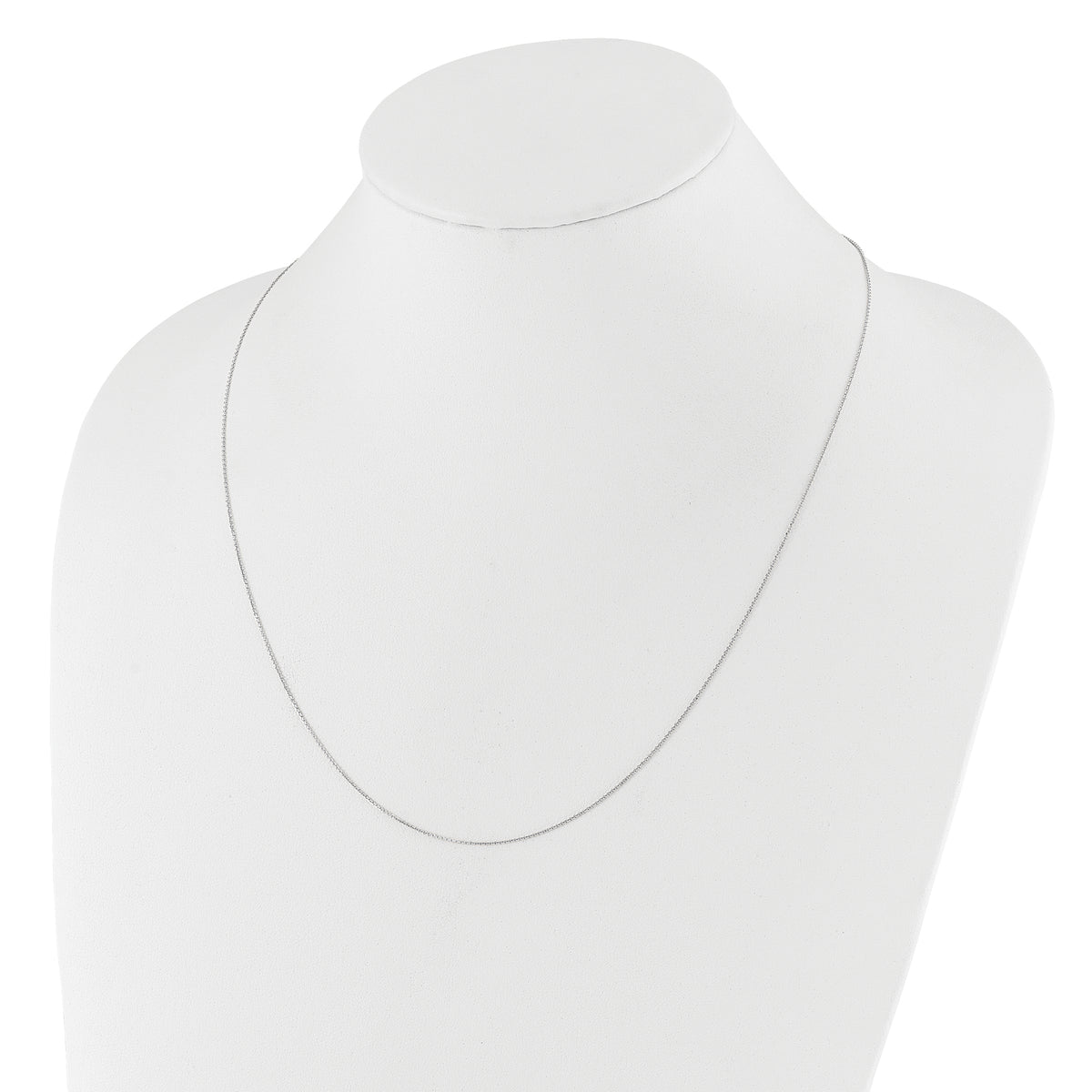 10K White Gold Adjustable 1mm D/C Cable Chain