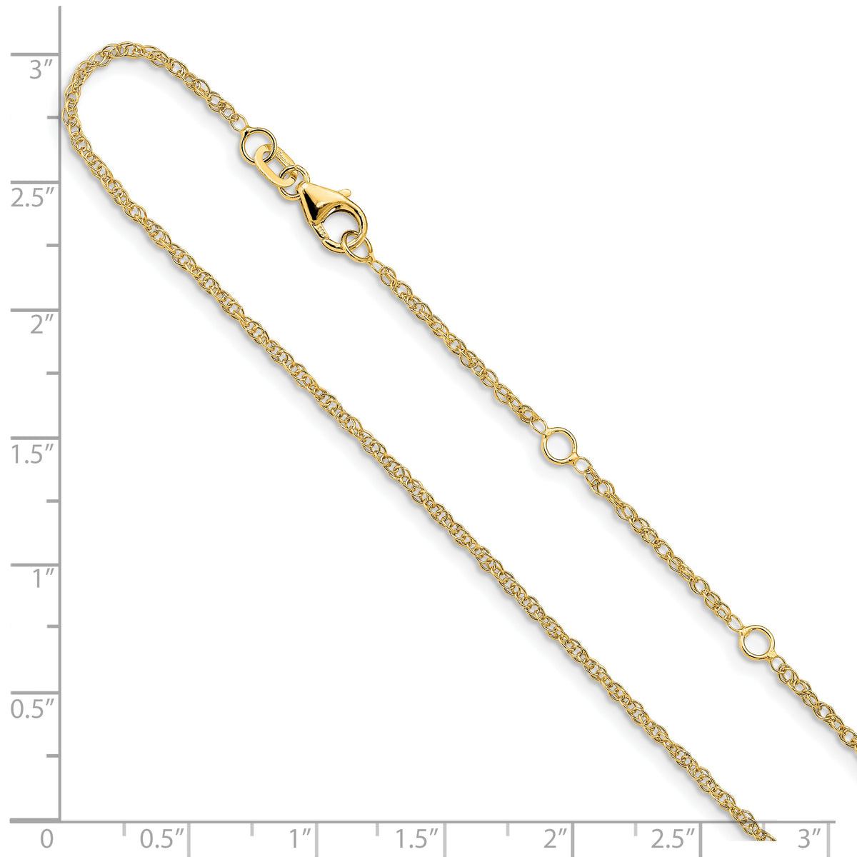 10k 1.5mm Loose Rope 1in+1in Adjustable Chain