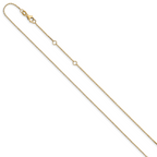 1.05mm 10K Yellow Gold Diamond-Cut Cable Chain - Sophia Jewelers