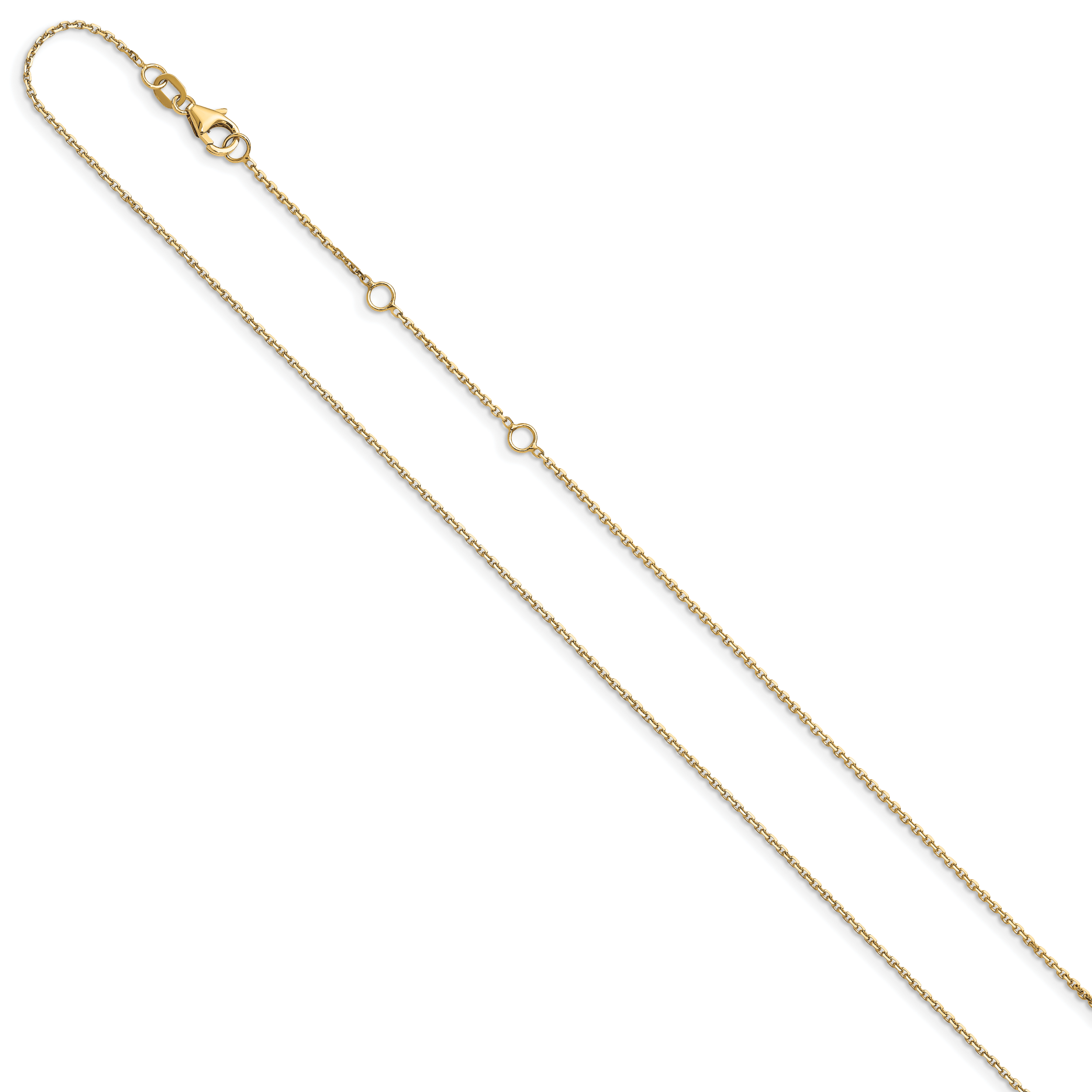 1.05mm 10K Yellow Gold Diamond-Cut Cable Chain - Sophia Jewelers