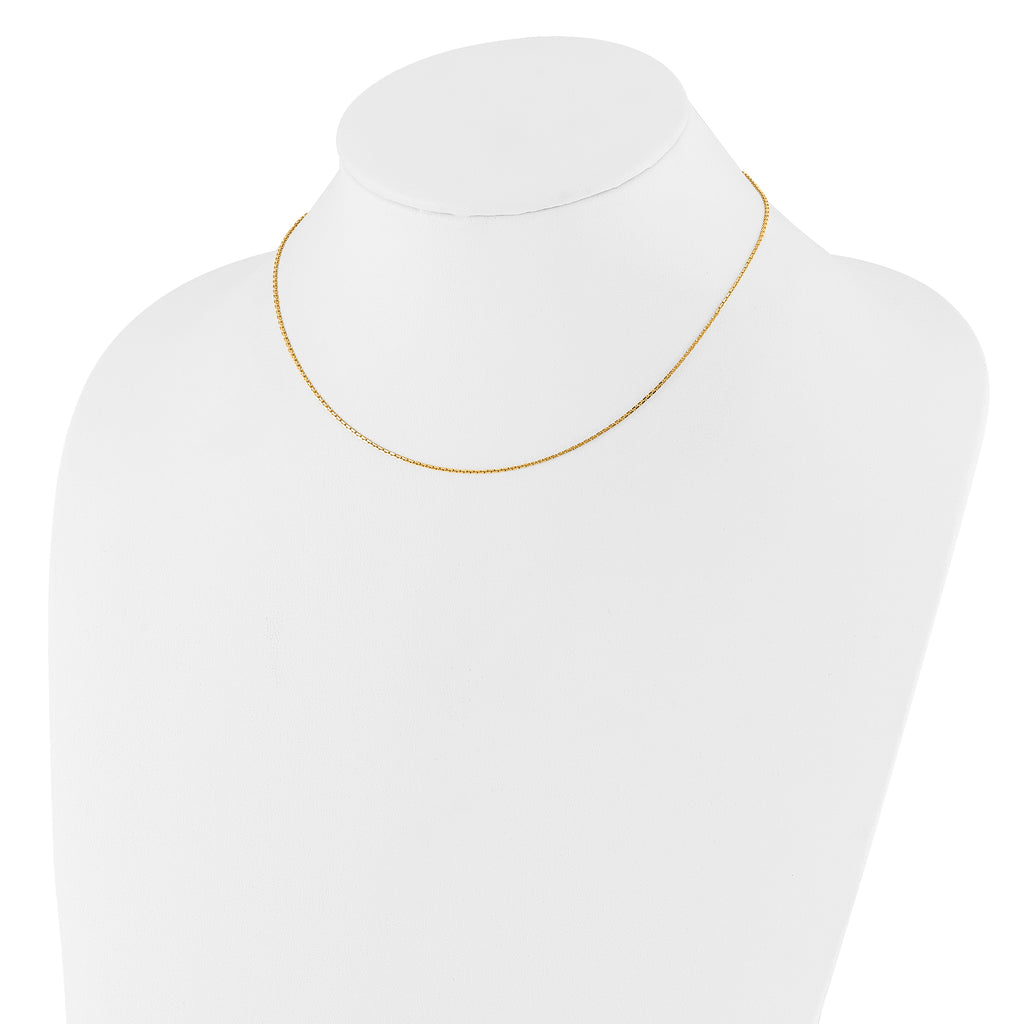 1.05mm 10K Yellow Gold Diamond-Cut Cable Chain - Sophia Jewelers