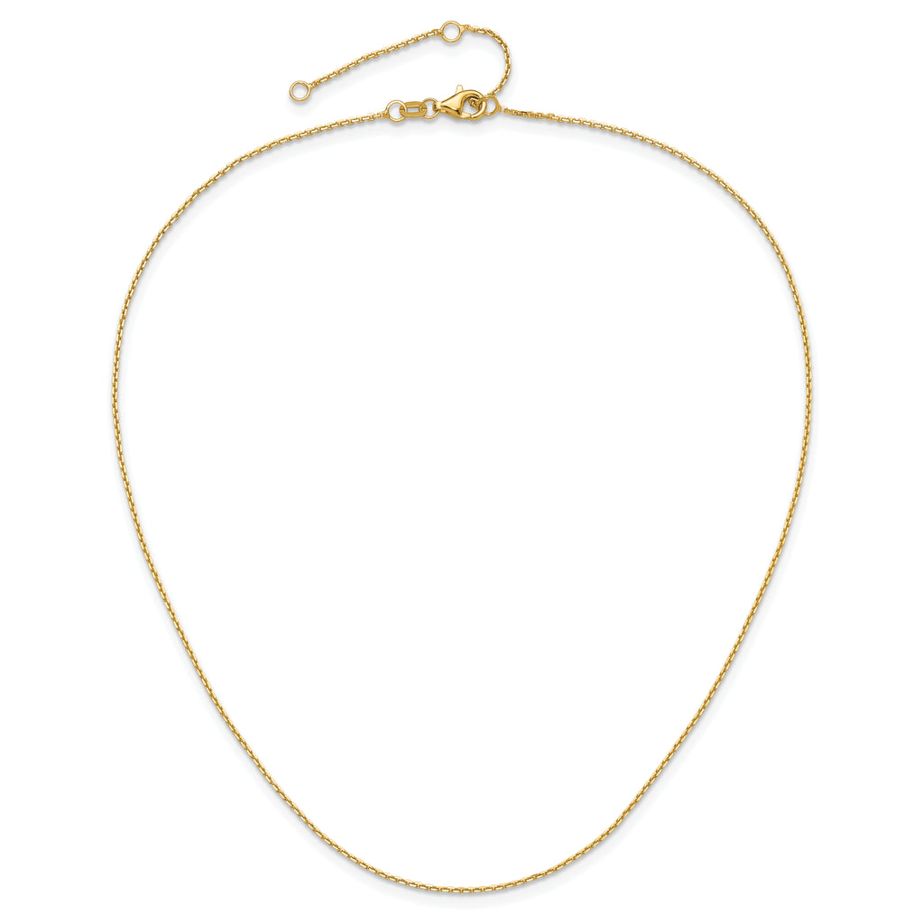 1.05mm 10K Yellow Gold Diamond-Cut Cable Chain - Sophia Jewelers