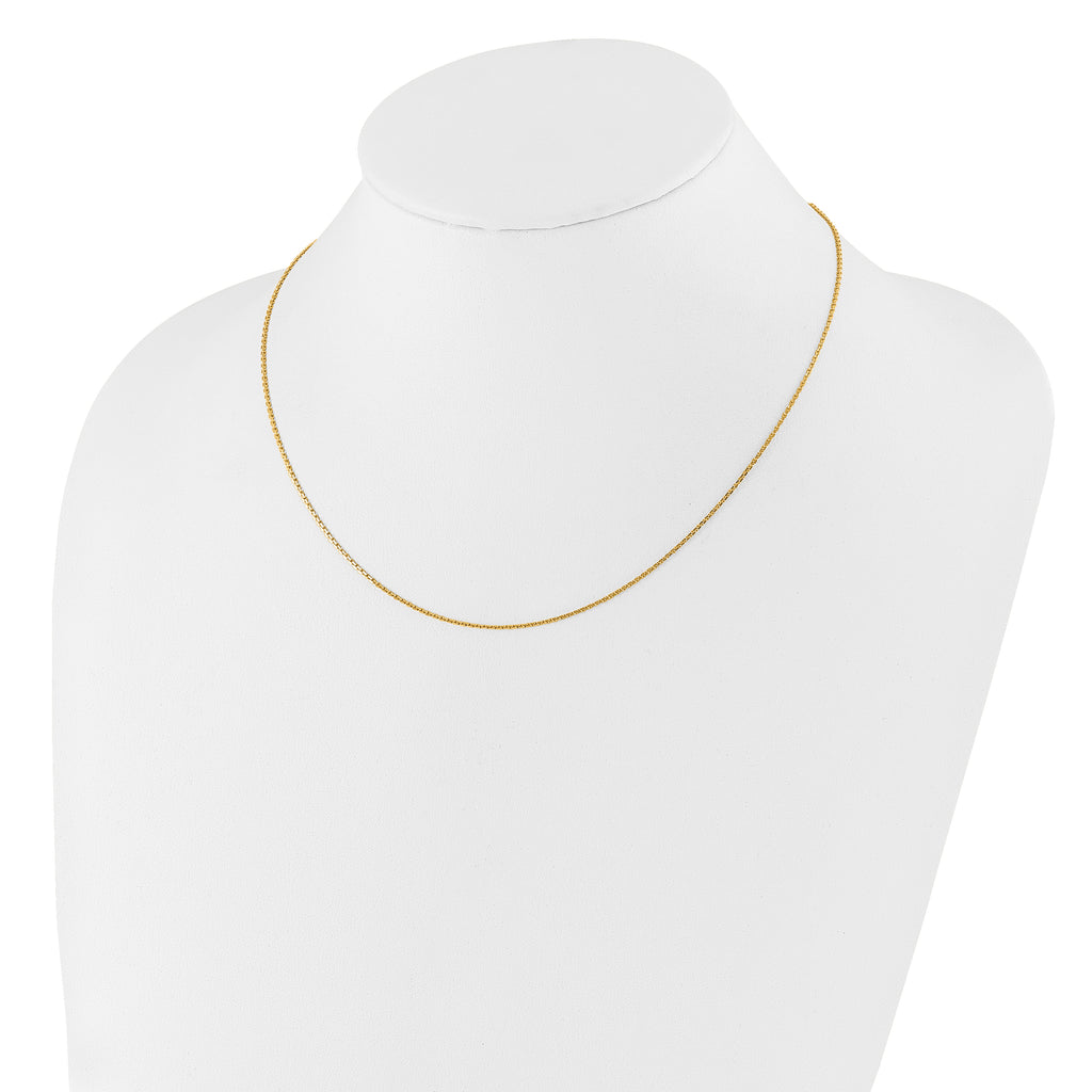 1.05mm 10K Yellow Gold Diamond-Cut Cable Chain - Sophia Jewelers