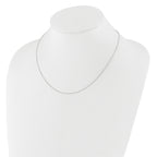 1.1mm 10K White Gold Round Cable Chain - Sophia Jewelers