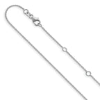 1.1mm 10K White Gold Round Cable Chain - Sophia Jewelers