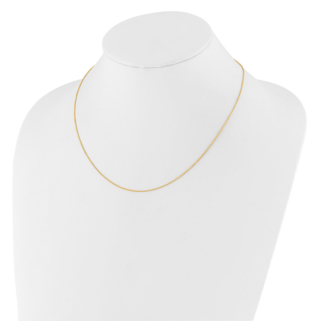 1.1mm 10K Yellow Gold Round Cable Chain - Sophia Jewelers