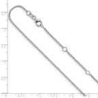 1.4mm 10K White Gold Round Cable Chain - Sophia Jewelers