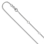 1.4mm 10K White Gold Round Cable Chain - Sophia Jewelers