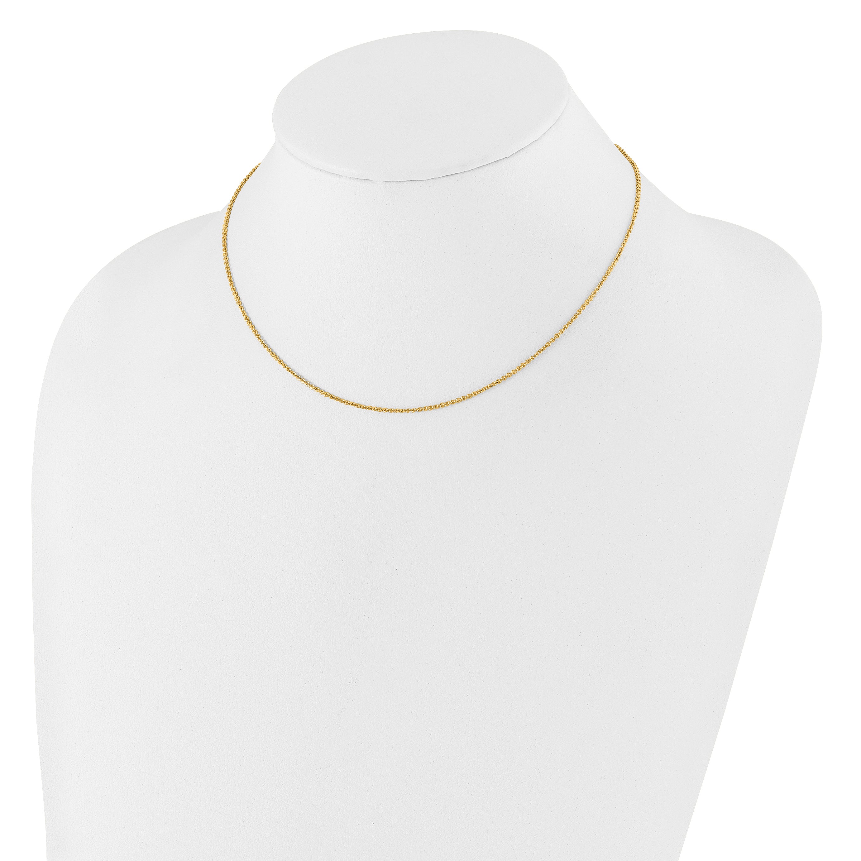 1.4mm 10K Yellow Gold Round Cable Chain - Sophia Jewelers