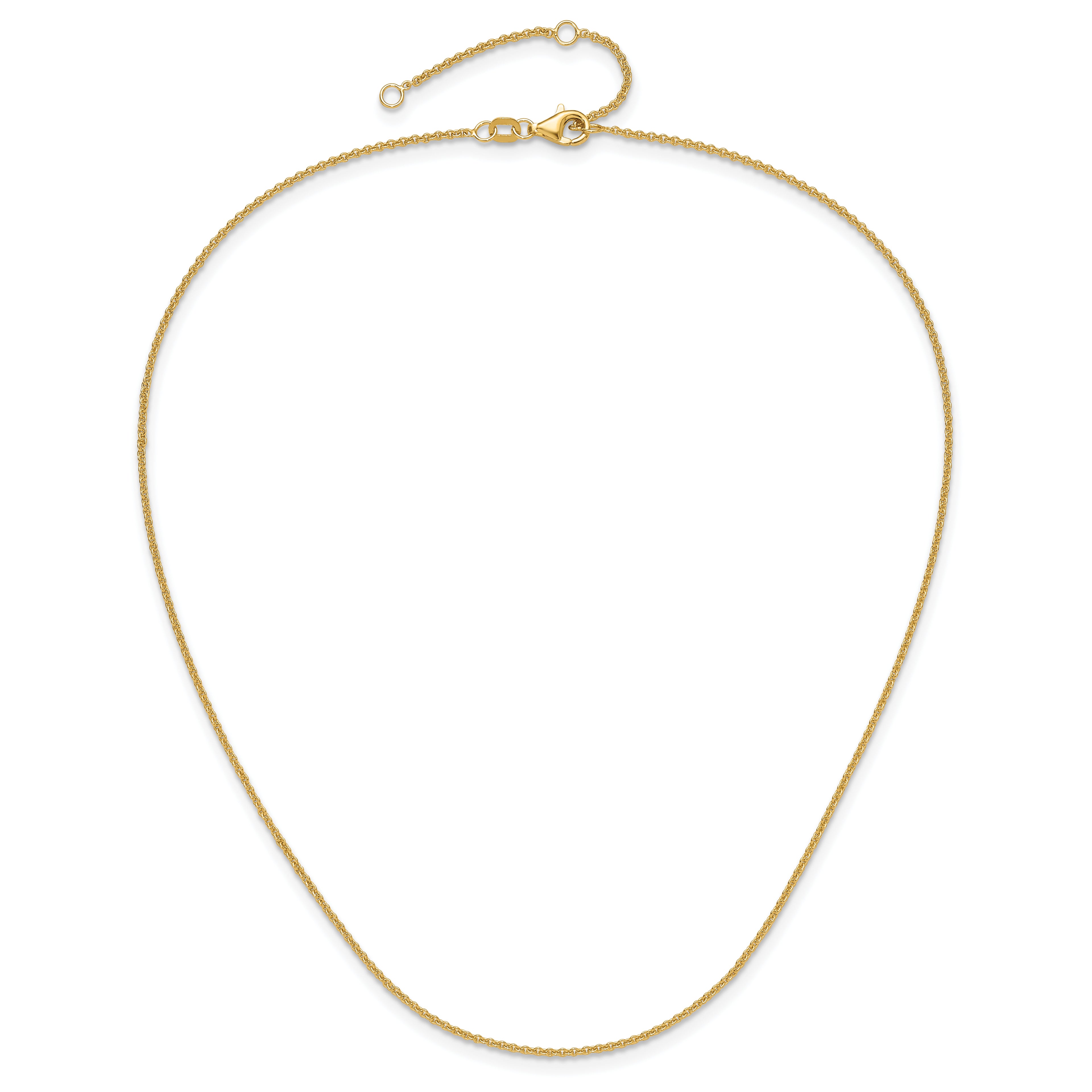 1.4mm 10K Yellow Gold Round Cable Chain - Sophia Jewelers