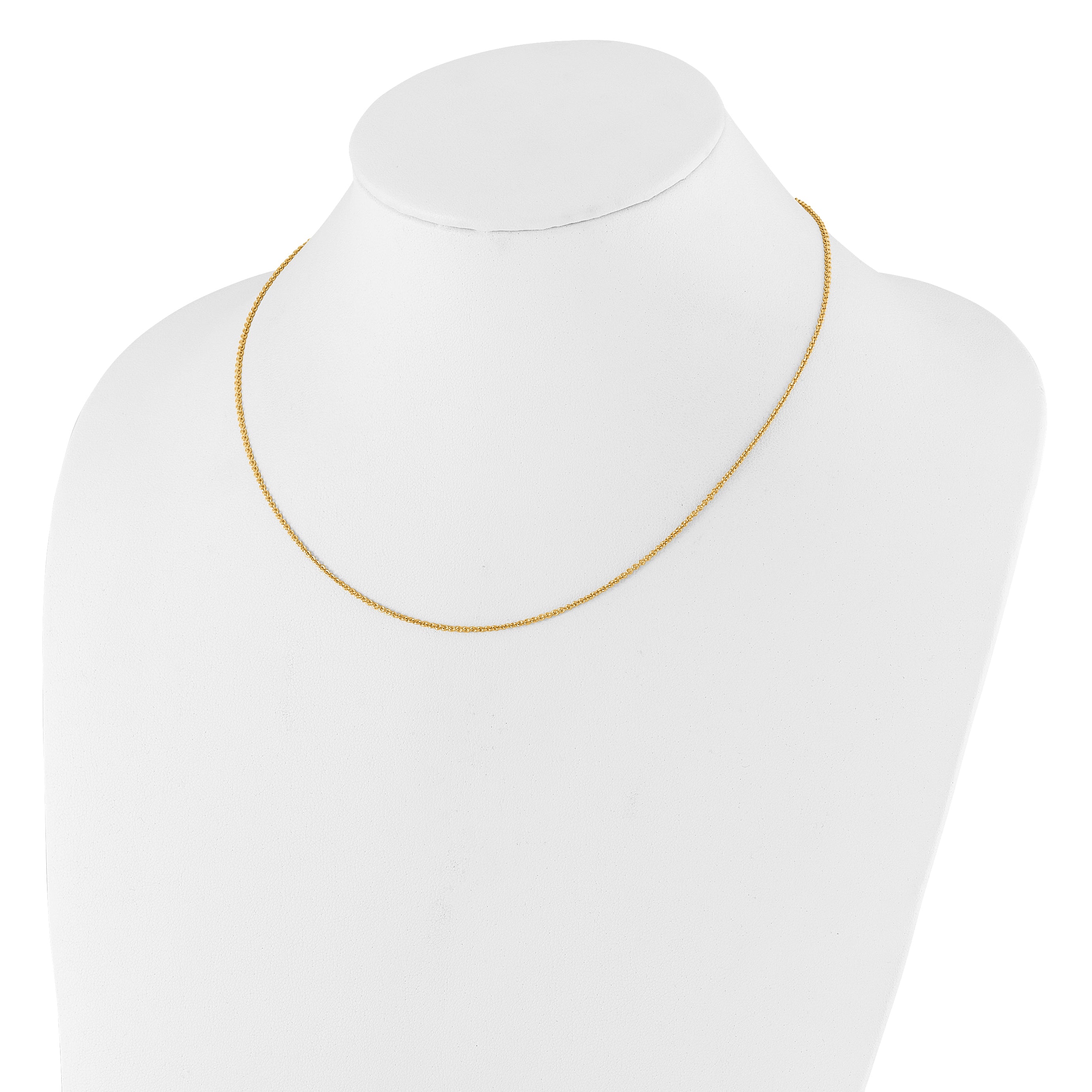 1.4mm 10K Yellow Gold Round Cable Chain - Sophia Jewelers