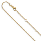1.4mm 10K Yellow Gold Round Cable Chain - Sophia Jewelers