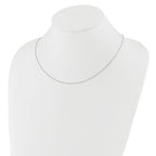 10k White Gold Adjustable .8mm D/C Wheat Chain