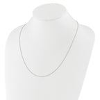 10k White Gold Adjustable .8mm D/C Wheat Chain