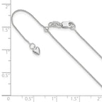 10k White Gold Adjustable .8mm D/C Wheat Chain