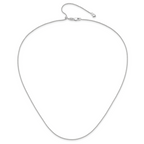 10k White Gold Adjustable 1mm D/C Wheat Chain