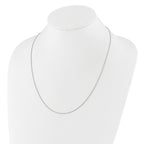 10k White Gold Adjustable 1mm D/C Wheat Chain
