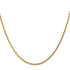 10k White Gold 2mm Diamond-Cut Rope Chain