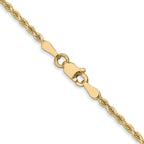 2.0mm 10K White Gold Diamond-Cut Rope Chain - Sophia Jewelers