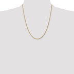10k White Gold 2mm Diamond-Cut Rope Chain