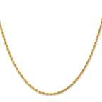10k White Gold 2.25mm Diamond-Cut Rope Chain
