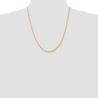 10k White Gold 2.25mm Diamond-Cut Rope Chain