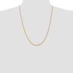 10k White Gold 2.25mm Diamond-Cut Rope Chain