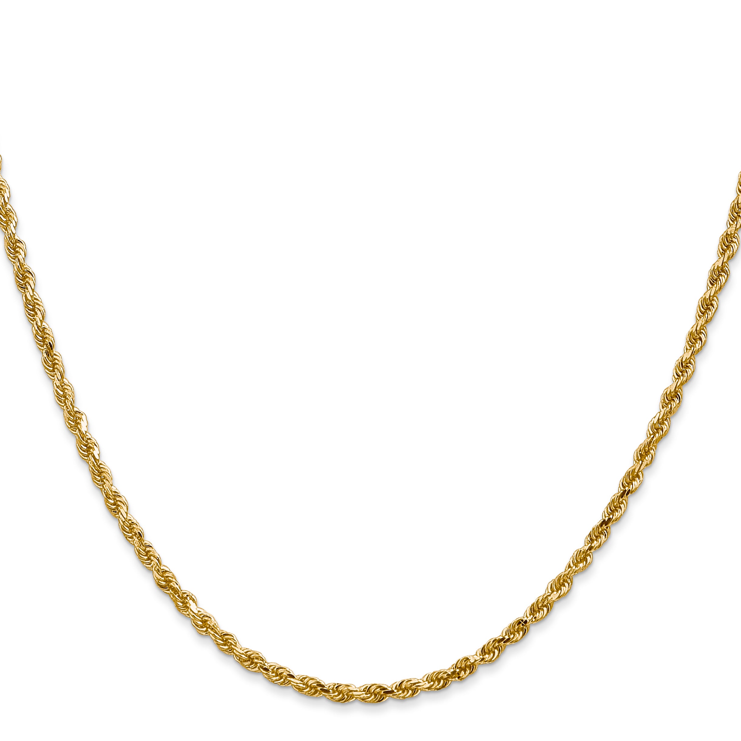 Diamond-Cut Rope Chain in 10K White Gold, 2.5mm Secondary image