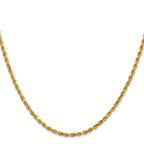 2.5mm 10K White Gold Diamond-Cut Rope Chain - Sophia Jewelers