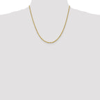 10k White Gold 2.5mm Diamond-Cut Rope Chain