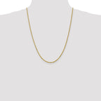 10k White Gold 2.5mm Diamond-Cut Rope Chain