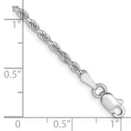 10k White Gold 2.5mm Diamond-Cut Rope Chain