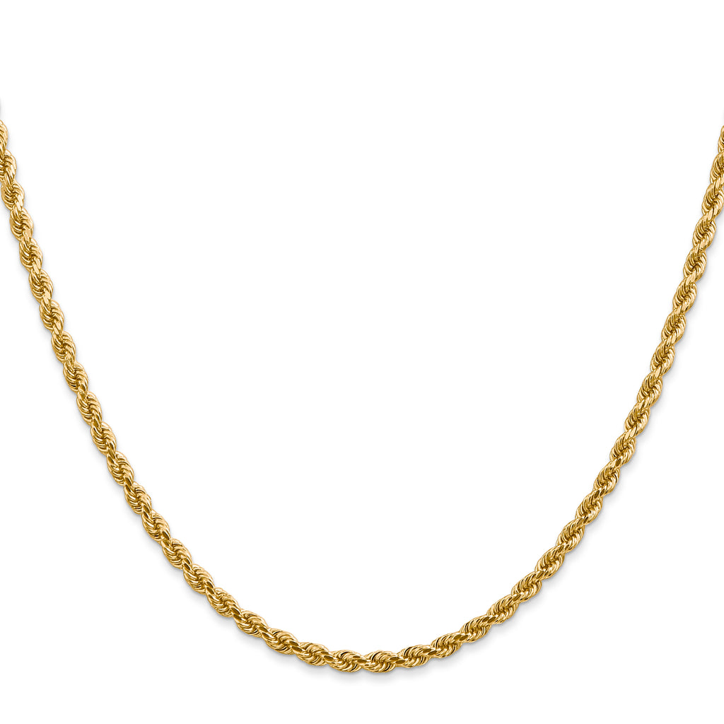 2.75mm 10K White Gold Diamond-Cut Rope Chain - Sophia Jewelers