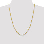 10k White Gold 2.75mm Diamond-Cut Rope Chain