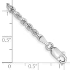10k White Gold 2.75mm Diamond-Cut Rope Chain