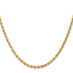 10k White Gold 3mm Diamond-Cut Rope Chain