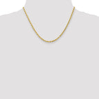 3.0mm 10K White Gold Diamond-Cut Rope Chain - Sophia Jewelers