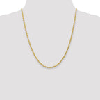 10k White Gold 3mm Diamond-Cut Rope Chain