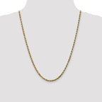 10k White Gold 3.5mm Diamond-Cut Rope Chain