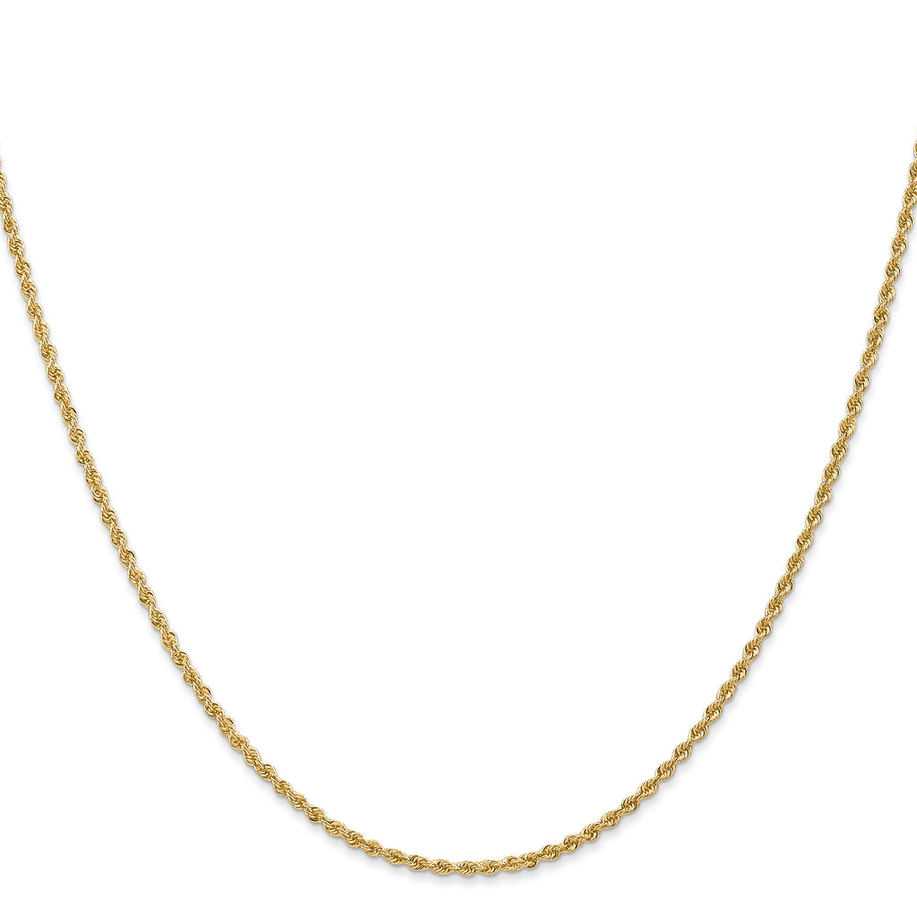 1.6mm 10K Yellow Gold Solid Rope Chain - Sophia Jewelers