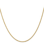 1.6mm 10K Yellow Gold Solid Rope Chain - Sophia Jewelers